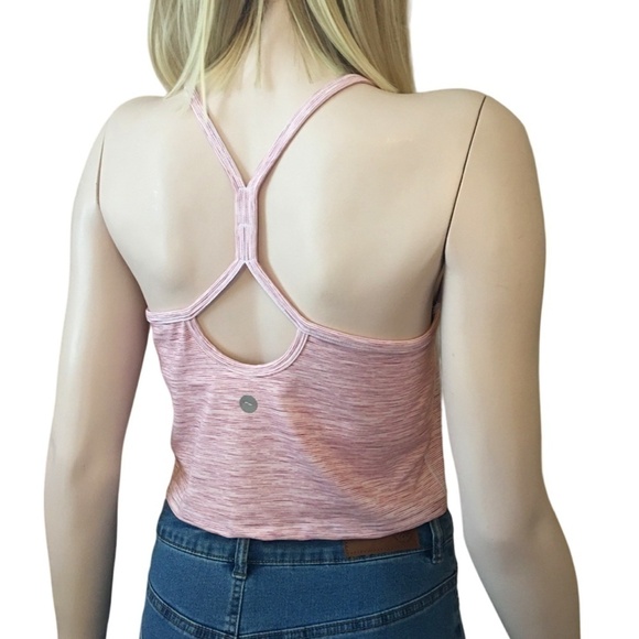 GOTTEX Compression Top Tank Bra Racerback Athletic Fitness Cropped Pink Unworn - Picture 6 of 14